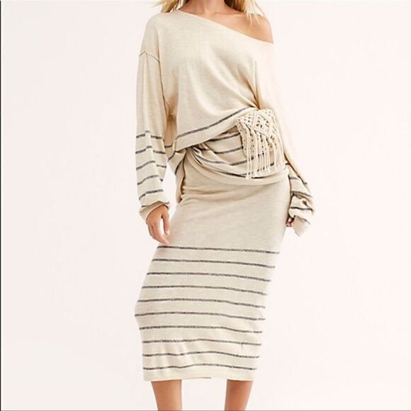 Free People Beach Dana Point Striped SWEATER ONLY, Size Extra Small - Picture 1 of 10